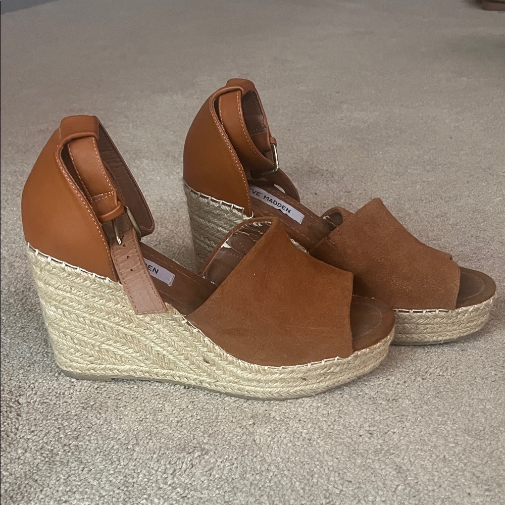 Steve Madden Brown Wedge Sandals